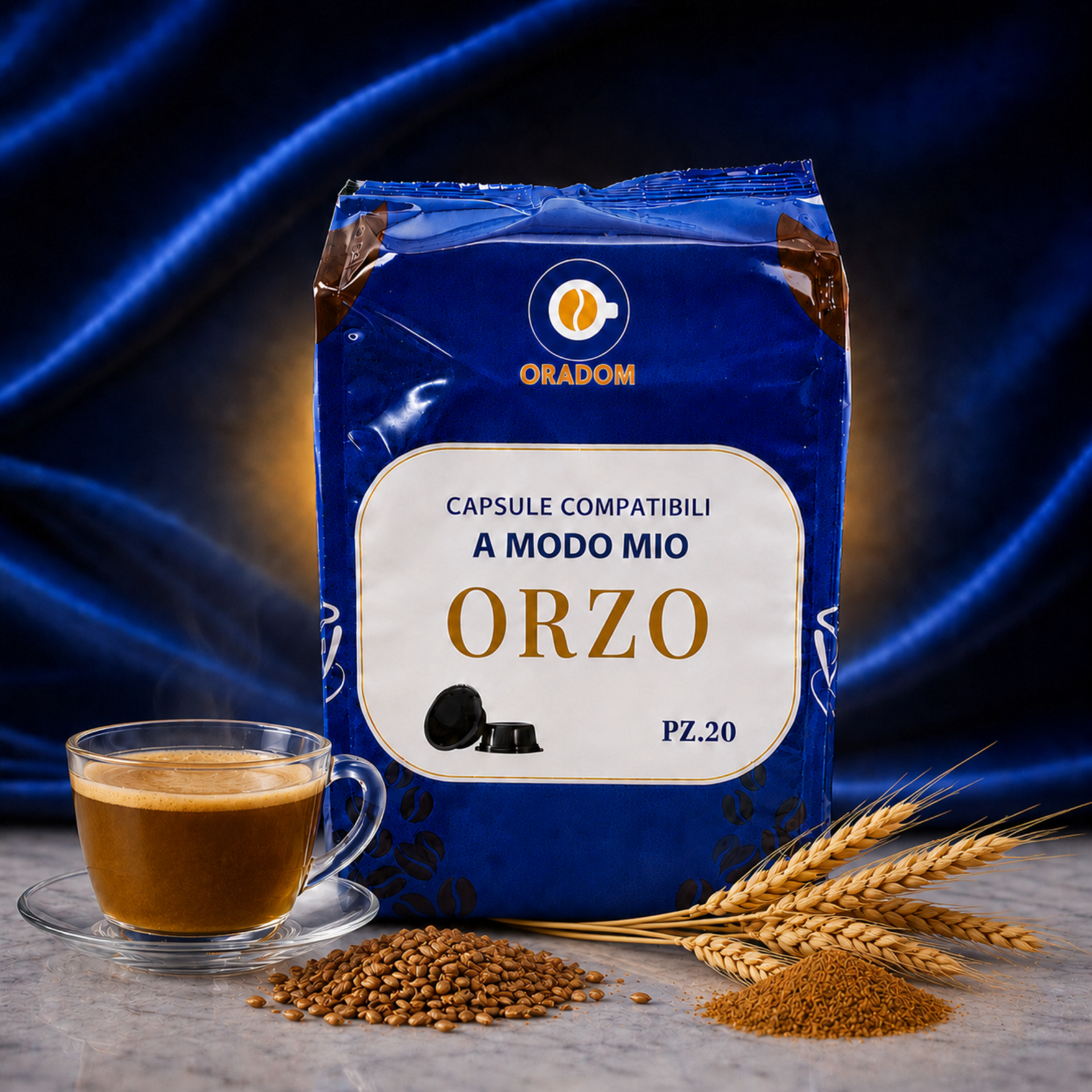 Orzo - 20 Capsule Compatibili A Modo Mio ORADOM 1 Orzo solubile Oradom in 20 capsule compatibili A Modo Mio
