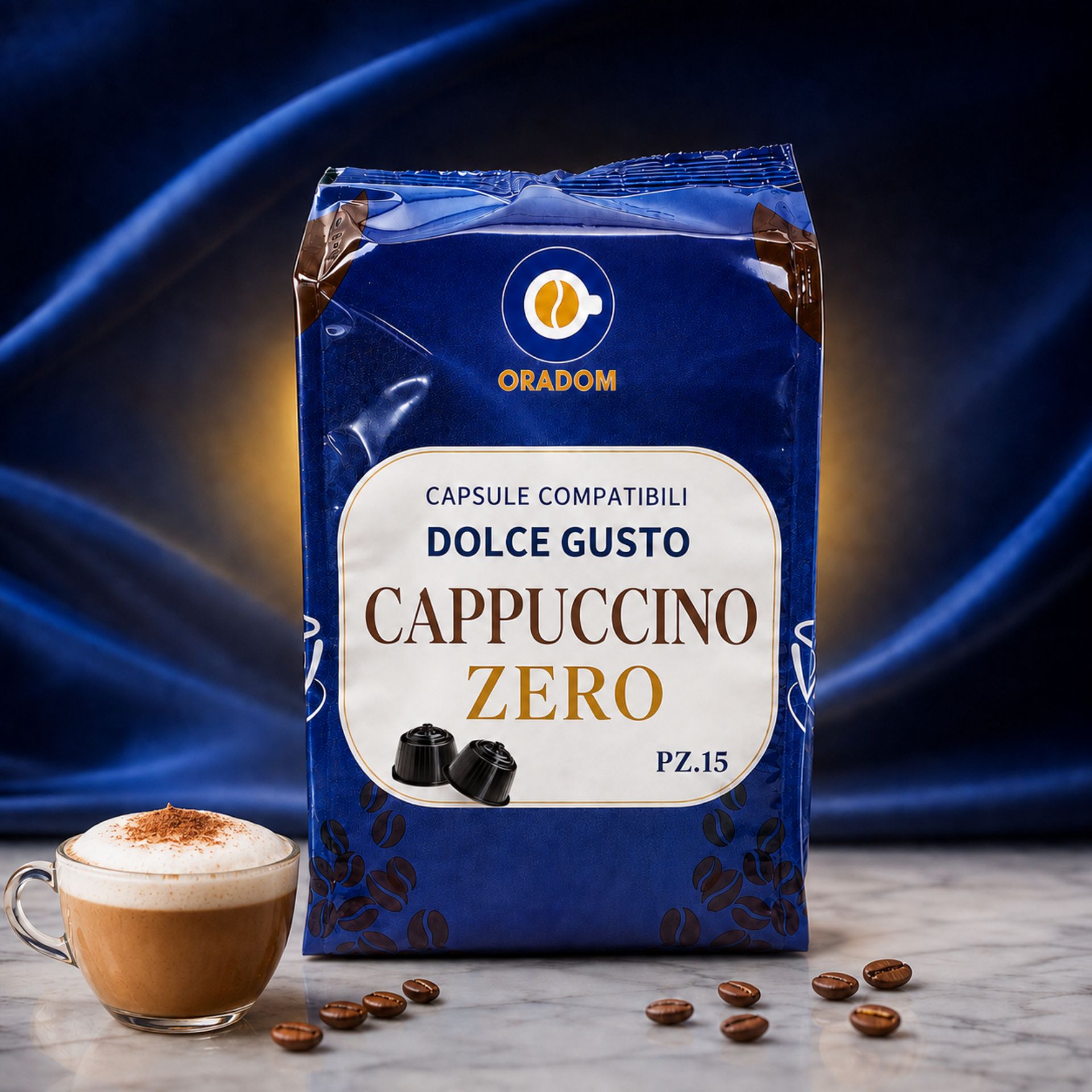 Cappuccino Zero - 15 Capsule Compatibile Dolce Gusto ORADOM 1 Cappuccino Zero Oradom in 15 capsule compatibili Dolce Gusto